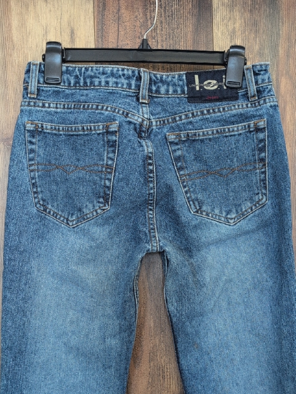 lei Life Energy Intelligence Vintage Y2K Flare Faded Jeans 9   C203
